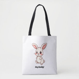 Bolsa Tote Olá Amigo Sacola de Ombro Coelhinho Cartoon Fofo K