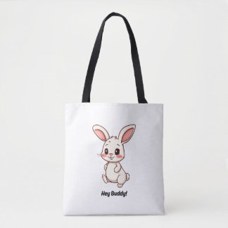 Bolsa Tote Olá Amigo Sacola de Ombro Coelhinho Cartoon Fofo K