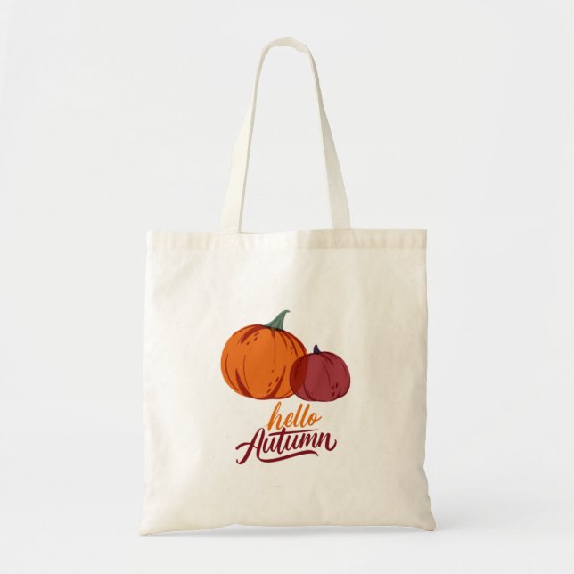 Bolsa Tote Olá Autumn Pumpkins (Frente)
