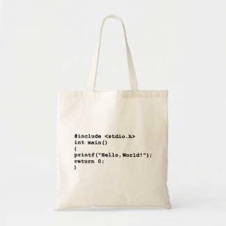 Bolsa Tote Olá! codificação do linguagem de programação do