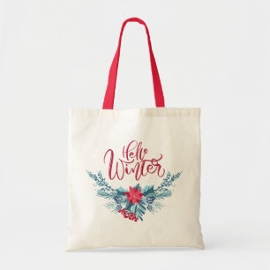 Bolsa Tote Olá Feriado Festivo Moderno de inverno