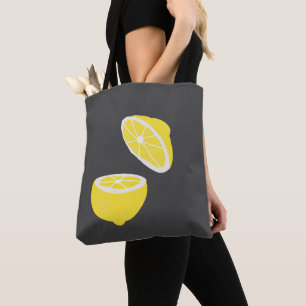 Bolsa Tote Olá Lemon, fruta amarela moderna