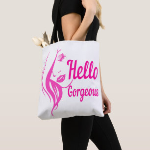 Bolsa Tote Olá Linda Senhora Adorável Típica de Desenho de Ro