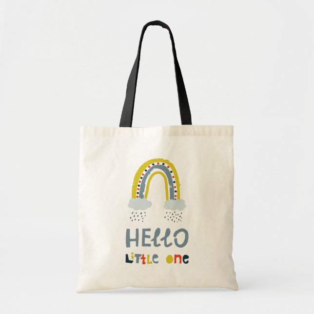Bolsa Tote Olá, Meu Pequeno Arco-Íris (Frente)
