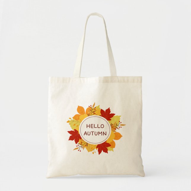 Bolsa Tote olá outono (Frente)
