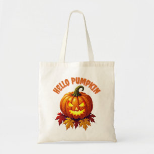 Bolsa Tote Olá Pumpkin Autumn Halloween