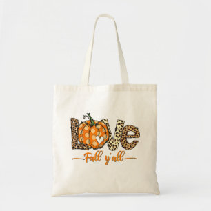 Bolsa Tote Olá, Pumpkin Fall Y'All Leopard Love