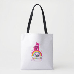 Bolsa Tote Olá Sacola de Kindergarten Urso Arco-Íris Fofa