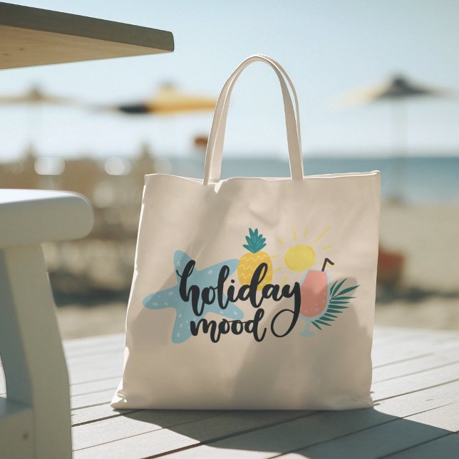 Bolsa Tote Olá Summer com Flamingo Tropical Tote Bag (hello summer, beach tote bag, vacation tote bag, school tote bag, colorful typography, gift for her)