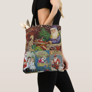 Bolsa Tote Old World Santa Claus Medley