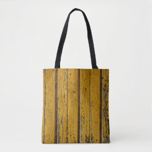 Bolsa Tote Old yellow door or fence with different paint, nat