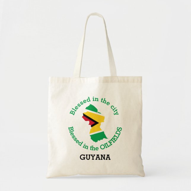 Bolsa Tote ÓLEO DA GUIANA Abençoado Nos Campos De Óleo Person (Frente)