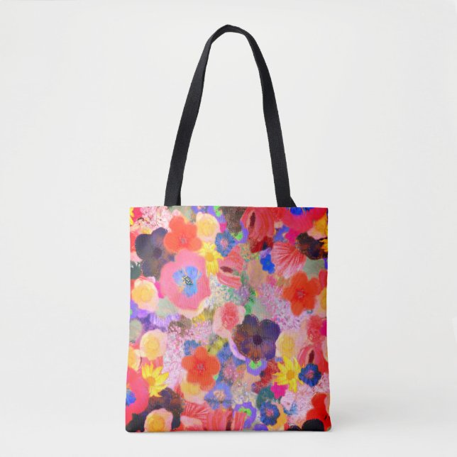 Bolsa Tote Óleos de flores (Frente)
