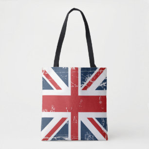 Bolsa Tote Olhar velho de Union Jack da bandeira BRITÂNICA
