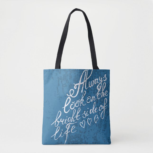 Bolsa Tote Olhe sempre na parte positiva de vida (Frente)