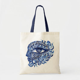 Bolsa Tote Olho abstrato Grego Mau com Chave Grego