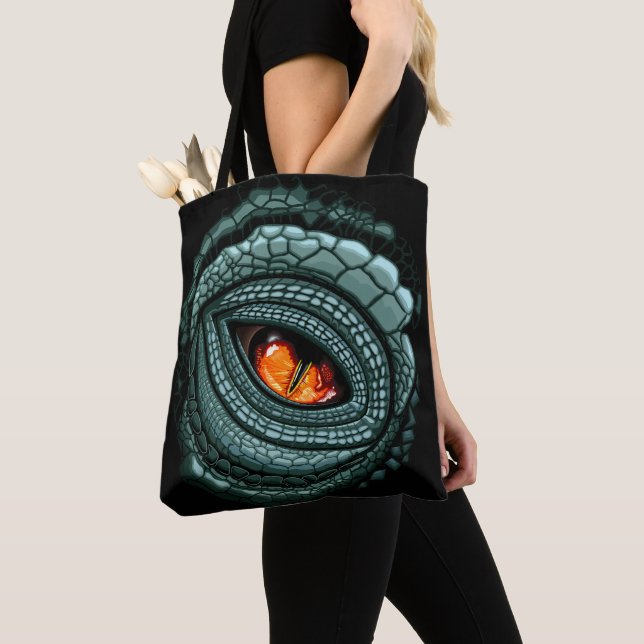 Bolsa Tote Olho de Predador Réptil Primitivo (Close Up)