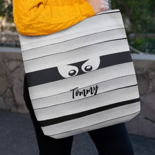 Bolsa Tote Olhos da múmia monstro assustados personalizados