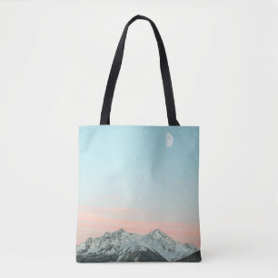 BOLSA TOTE OLHOS DE AVE DE MONTANHA PICO SOB CÉU AZUL