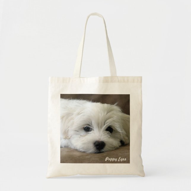 Bolsa Tote Olhos do filhote de cachorro (Frente)