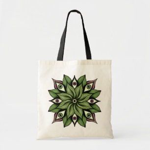 Bolsa Tote Olhos Psicodélicos Mandala - Padrão Floral Trippy