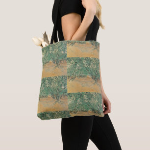 Bolsa Tote Oliveiral de Van Gogh - Arte da Natureza em Verde 