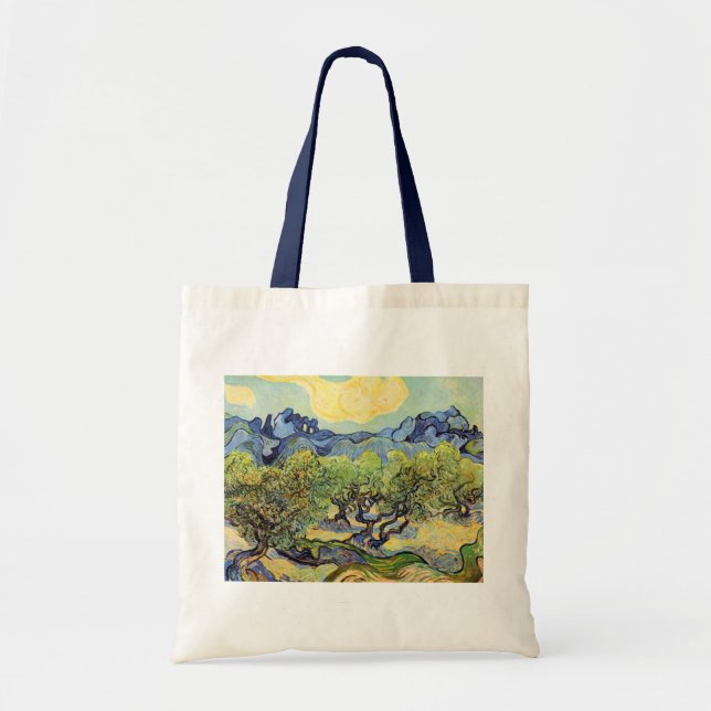 Bolsa Tote Oliveiras com Alpilles por Vincent van Gogh (Frente)