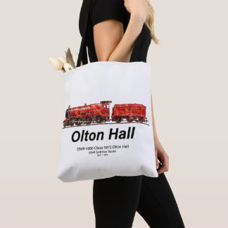 Bolsa Tote Olton Hall Vintage Comboio a Vapor Comboio Inglês 