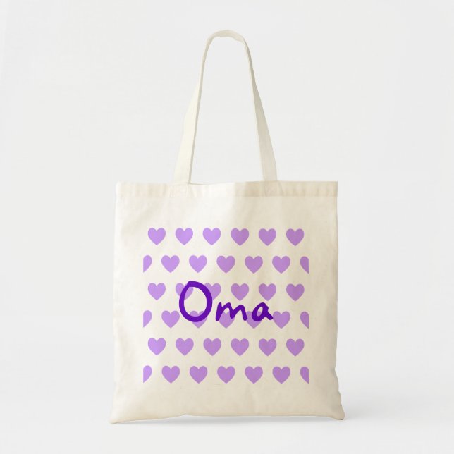 Bolsa Tote Oma em roxo (Frente)