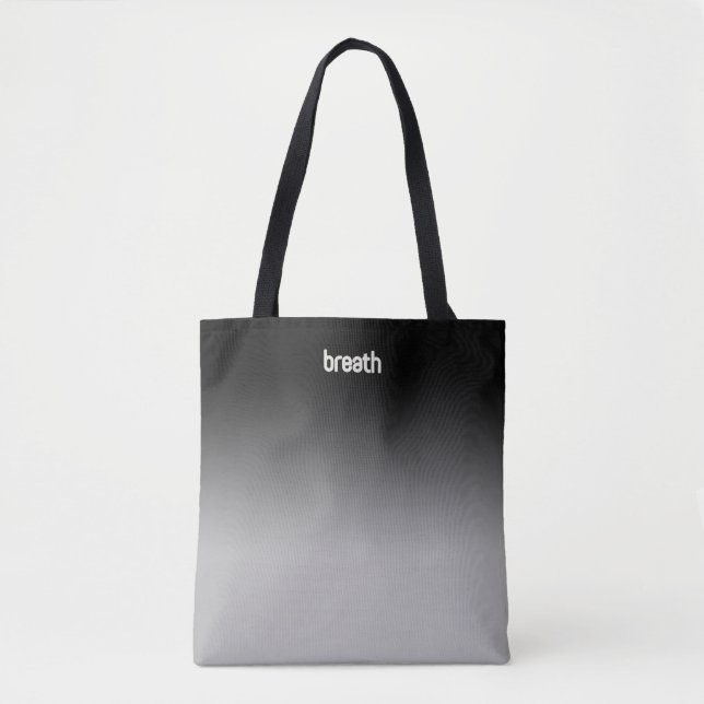 Bolsa Tote Ombre Preta – Cor Suave, Espírito Forte (Frente)