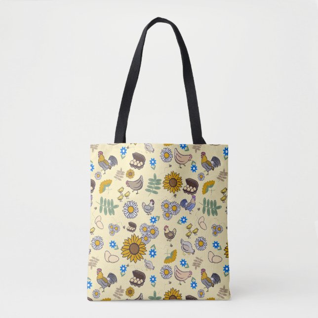 Bolsa Tote Ombro em Galinheiro de Quintal (Frente)