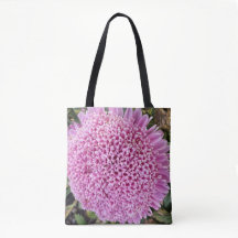 Bolsa Tote Ombro Floral Aster Rosa