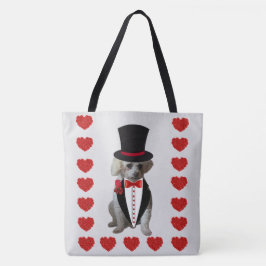 Bolsa Tote Ombro Vermelho Poodle Pensando em Você 