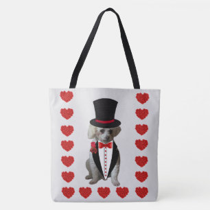 Bolsa Tote Ombro Vermelho Poodle Pensando em Você
