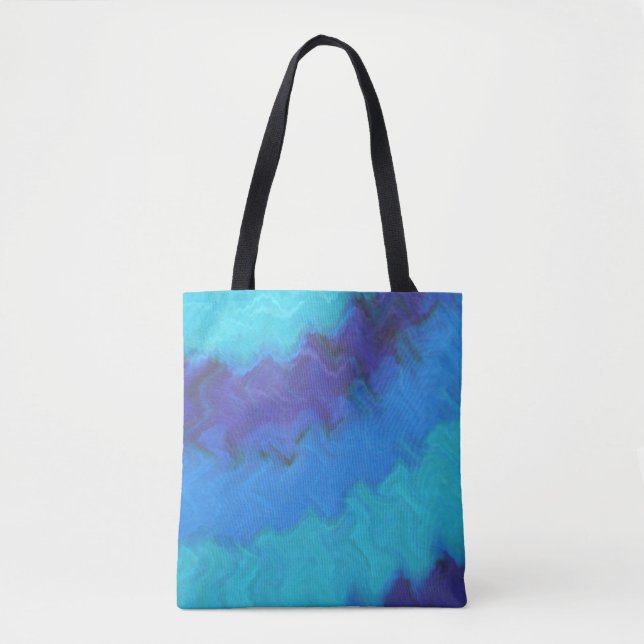 Bolsa Tote Onda Blue Tie Dye Ocean (Frente)