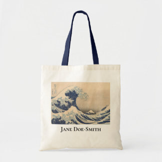 Bolsa Tote Onda de Excelente Hokusai Personalizada