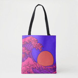 Bolsa Tote Onda de excelente no estilo de Arte de Pop Vaporwa