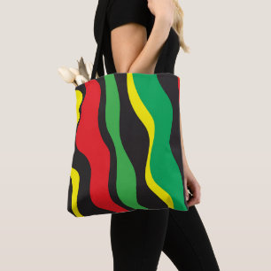 Bolsa Tote Onda Rasta Vermelho Amarelo Verde Preto