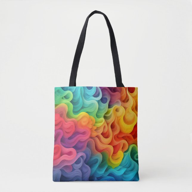 Bolsa Tote Ondas Abstrato (Frente)