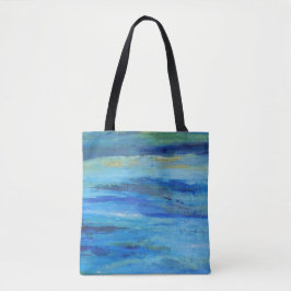 Bolsa Tote Ondas Abstrato azuis