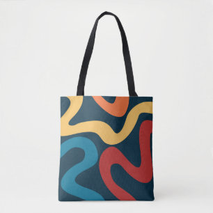 Bolsa Tote Ondas abstrato coloridas