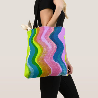 Bolsa Tote Ondas arco-íris