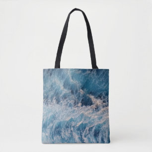 Bolsa Tote Ondas azuis do oceano