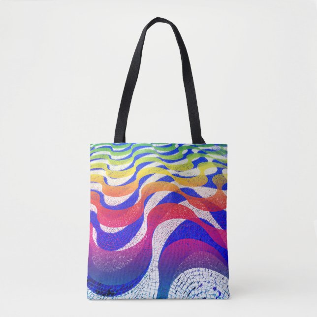 Bolsa Tote Ondas coloridas (Frente)