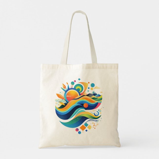 Bolsa Tote Ondas da vida (Verso)