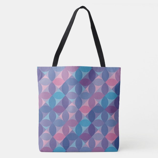 Bolsa Tote Ondas de Pétalas Celestiais (Frente)