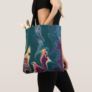 Bolsa Tote Ondas Derretidas em Movimento da Meia-Noite