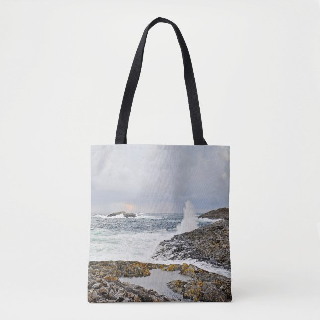Bolsa Tote Ondas do oceano tempestades de mar tempestades mar (Frente)