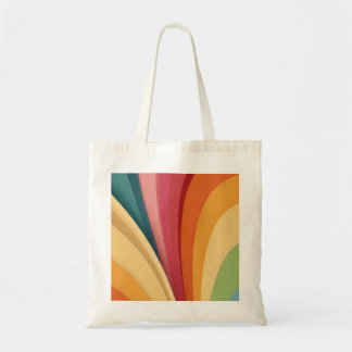 Bolsa Tote Ondas e formas coloridas no design