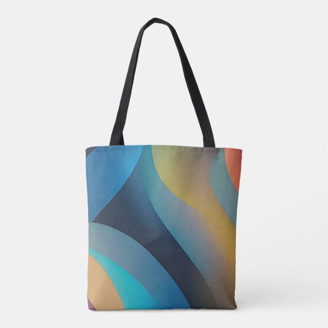 Bolsa Tote Ondas e ventos abstrato 29 (Verso)